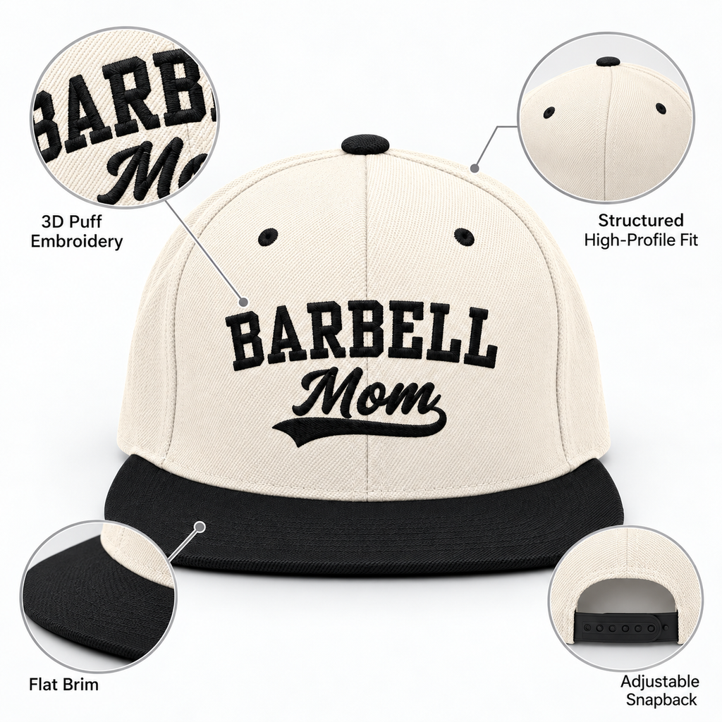 Barbell Mom Snapback Hat