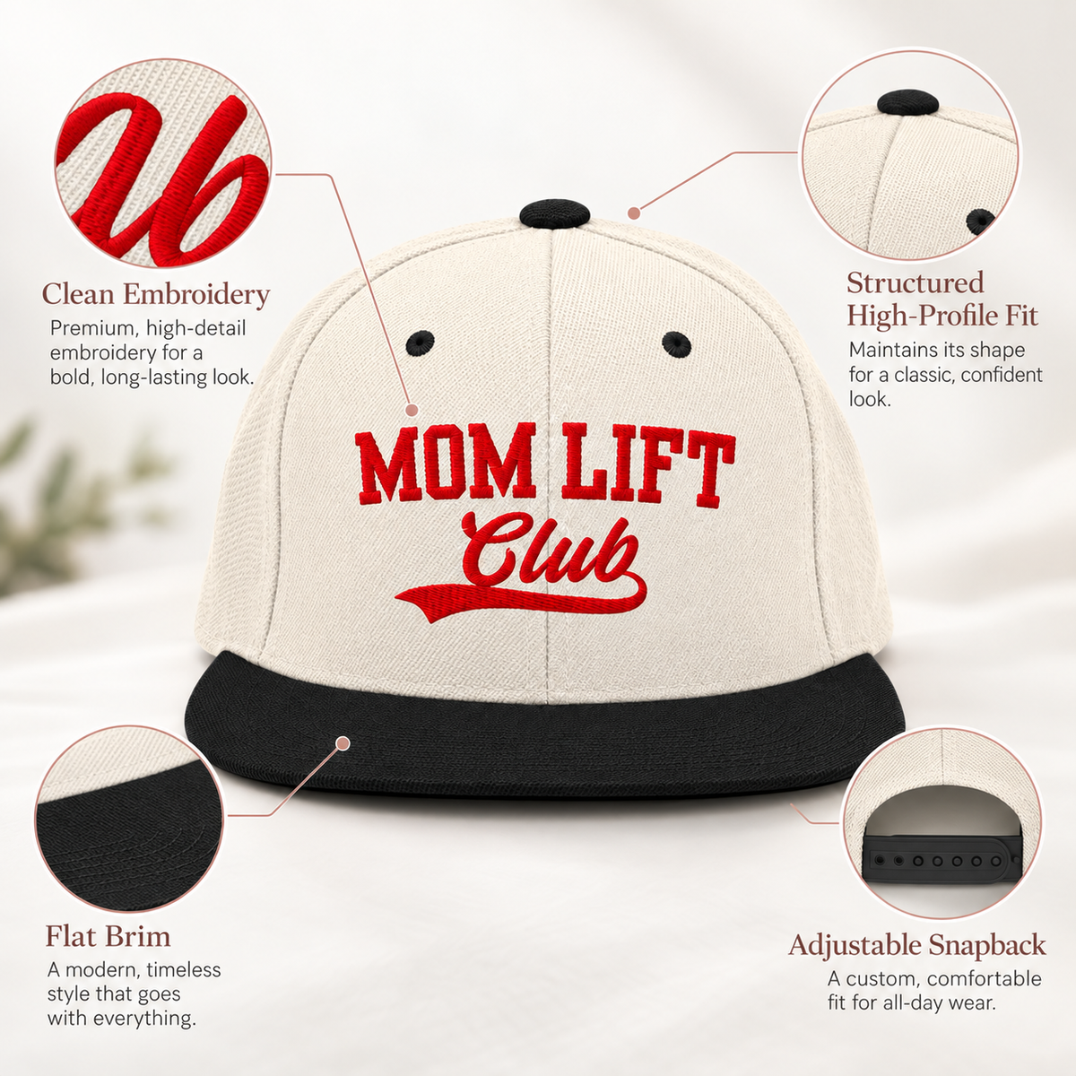 Mom Lift Club Snapback Hat